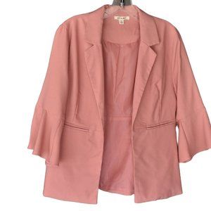 Women's Mi AMi Pink Blazer 3/4 Bell Sleeve  Small